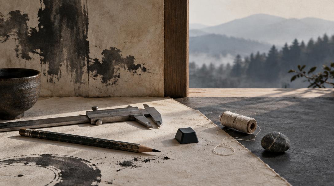 Measuring and making tools arranged at a threshold